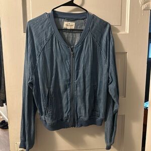 American Eagle Outfitters Denim Blue Bomber Jacket